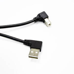 Custom 90 Degree <strong>USB</strong> Type a to B <strong>Printer</strong> <strong>Cable</strong> Right Left Angle <strong>USB</strong> 2.0 a Male to up Angle B Male <strong>Printer</strong> Cord Scanner <strong>Cable</strong> - Product Image 3