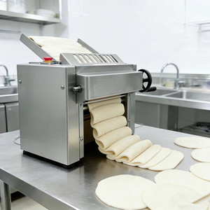 Macchina Elettrica Commerciale per Stendere la Pasta |   Rullo per Pasta in Acciaio Inossidabile per <span class=keywords><strong>Pizza</strong></span> e Croissant |   Spessore Regolabile da 1-4mm - Product Image 4