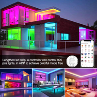 Bande lumineuse Rgb 12v 24v 5050 Couleur Multicolore Changement 5m 10m 50m Bande lumineuse LED contrôlée par WiFi Rgbw