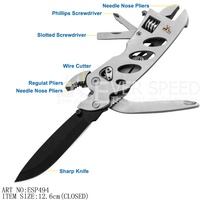 Chine Vente en gros Couteau de poche multi-outils personnalisé Pinces multifonctionnelles Couteaux Surface à mâchoires dentelées Support personnalisé OEM