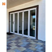 Porte-fenêtre élégante Porte pliante en PVC à isolation thermique résistante aux intempéries