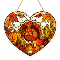 Pendentif en acrylique personnalisé Art Déco avec photos imprimées UV, imperméable, en forme de cœur, cadeau à suspendre pour Halloween et mariage