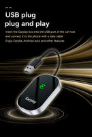 Adaptador CarPlay Inalámbrico, Convierte de Cableado a Inalámbrico, Conexión Automática Plug & Play, Rápido y Fácil de Usar, Adaptador USB CarPlay para Autos