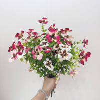 Bunga Pansy Buatan Real Touch Faux Flowers, Bunga Palsu untuk Dekorasi Pernikahan, Dekorasi Rumah, DIY Rangkaian Bunga, Hadiah Grosir, Dekorasi