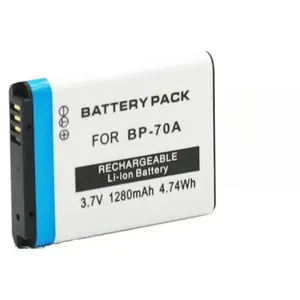Batería de 3,7 V 1280mAH BP70A para SAMSUNG AQ100 DV150F ES65 ES67 ES70 <span class=keywords><strong>ES71</strong></span> ES73 ES74 ES75 ES80 ES90 MV800 - Product Image 1