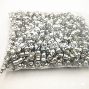Capuchón de borla de campana de cobre chapado de 7mmx10mm para fabricación de pulseras, accesorios de joyería, forma redonda, color blanco K - Product Image 3