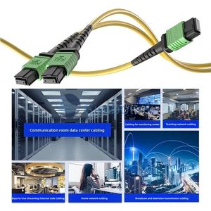 <span class=keywords><strong>สาย</strong></span>แพทช์คอร์ดใยแก้วนำแสง Gimbo 16 คอร์ MTP/MPO แบบ Single/Multimode 2*8 คอร์ ตัวนำทองแดง 10 กิกะบิต สำหรับ 5G/4G - Product Image 3