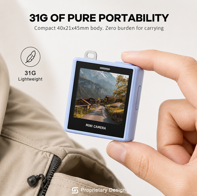 Ultra Light 2.5K Mini Camera 64MP 1.4 Inch IPS Screen 16X Zoom Multilingual Video Recorder for Outdoor Hobby