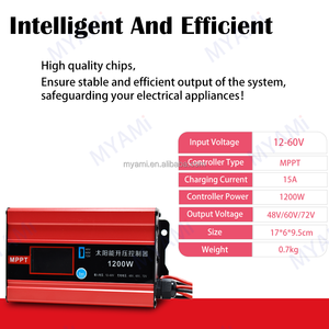 MYAMi 48V/60V/72V fuera de la red Sistema <span class=keywords><strong>Solar</strong></span> MPPT Boost controlador de carga <span class=keywords><strong>solar</strong></span> 30A/15A PV entrada de corriente cargador de batería pantalla LCD - Product Image 5