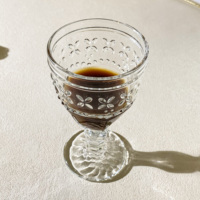 Custom Vintage Voor Champagne Kristal Glas Wijn Beker Ronde Vorm Reliëf Rode Wijn Glazen Beker