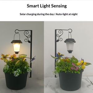 Lámpara de Pie Inteligente con Energía Solar, de ABS, Resistente al Agua y al Calor, Decorativa para Jardín, Patio, Terraza, Automática - Product Image 4