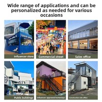 Casa Contenedor de Estructura de Acero, Oficina Móvil para Obras de Construcción, Personalizable, de Fácil Montaje, Desmontable, Prefabricada, 12 mm