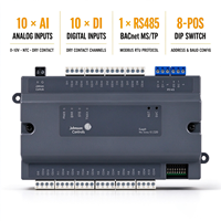 Modul I/O Kepadatan Tinggi 20 Titik EasyIO IO-2000, 10DI 10AI RS485 BACnet Modbus untuk Otomasi Bangunan