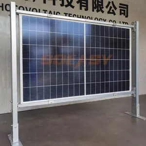 Soeasy 1mw rayonnage à montage au sol structure pv clôture bifaciale verticale système d'énergie solaire pour la ferme