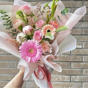 Papier synthétique pour emballage de bouquets <span class=keywords><strong>Ukai</strong></span>, imperméable, biodégradable, écologique, 8 couleurs, 30x30cm, 48 feuilles/sac, cadeau floral - Product Image 6