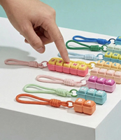 Porte-clés en PLA imprimé en 3D, porte-clés anti-stress pour le bout des doigts, porte-clés personnalisable avec lettres