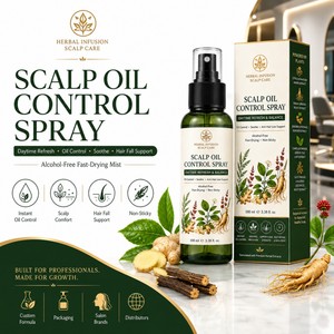 Custom Private Label Leave in Scalp Treatment Oil Control Herbal Scalp <strong>Spray</strong> with Anti-Dandruff and Dry &amp; Itchy Refresh Mist - Product Image 4