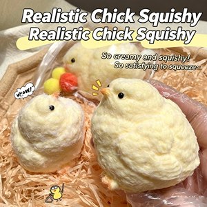 Jouet Squishy Poussin Personnalisé QY avec Logo, Doux, à Rebond Lent, Jouet Sensoriel Anti-Stress pour Cadeaux - Product Image 4