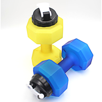 Bouteilles d'eau Madou 2,2L Gym sans BPA en forme d'haltère colorées demi-gallon lave-vaisselle et eau bouillante sans danger pour le camping