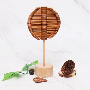 Giocattoli in <span class=keywords><strong>Legno</strong></span> Montessori per Alleviare lo Stress, <span class=keywords><strong>Blocchi</strong></span> Impilabili, Lecca-Lecca Girevole in <span class=keywords><strong>Legno</strong></span>, Decorazioni Artigianali per la Casa - Product Image 6