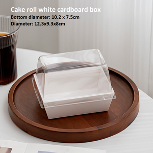 Boîte d'emballage de boulangerie à forte demande Rouleau de gâteau Rouleau de serviette en rouleau suisse Boîte d'emballage pour sandwich Boîte à gâteau classique en gros - Product Image 6