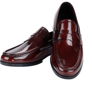 Nuevos Zapatos Formales de Cuero para Hombre, Estilo Otoñal, Color Vino Tinto, de Piel Vacuna, Transpirables, Impermeables, con Aumento de Altura - Product Image 1