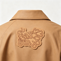 Étiquettes en cuir PU personnalisées avec logo, pressées à chaud, écologiques, pour vêtements, accessoires de confection à coudre, vente en gros, OEM, faible MOQ