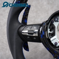 Volant en fibre de carbone bleue forgé en forme de D pour BMW Série F F25 F36 F01 F02 F22 F06 F10 F11 F12 F20 F22 F28 F30 F80 F18