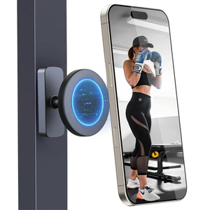 両面使える超強力マグネット式スマホホルダー 360度回転 °   調節可能なポータブルスタンド、ジム、ゴルフカート、クルーズ船、スチール表面用 - Product Image 1