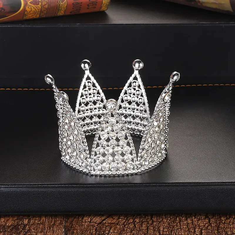 Корона на голову для маленьких девочек свадебный стол из сплава полностью Алмазная детская Корона ручной работы для девочек на день рождения