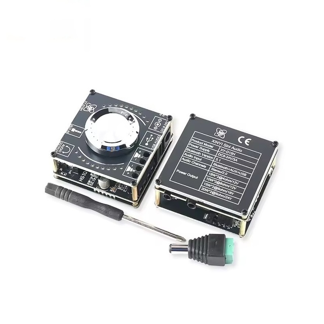 D15H: 10W/15W/20W Stereo blue-tooth Audio Digital Amplifier Board Module with Volume Spectrum & Music Rhythm Light
