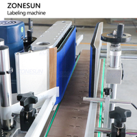 Machine d'étiquetage automatique de bouteilles rondes ZONESUN ZS-TB150 pour flacons, bocaux en verre, bouteilles de vin et d'eau, pour bouteilles rondes