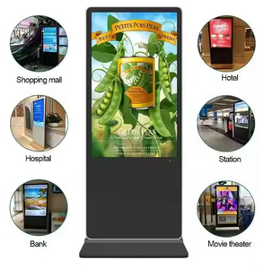 Écran publicitaire LCD tactile Android extérieur personnalisé de 85 pouces avec support au sol pour magasins de détail, métros et centres commerciaux - Product Image 1