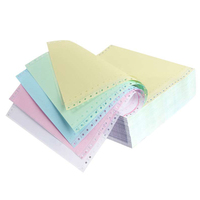 Papier autocopiant NCR LITAI 2 parties Blanc Rose Jaune 70GSM Rouleau de papier 2 plis Formulaires multi-parties Perforation de marge pour factures