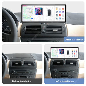 Écran tactile stéréo de navigation automobile DUDU7 12,3 pouces avec kit de cadre de voiture Canbus pour BMW X3 E83 sans écran OEM 2005-2011 - Product Image 4