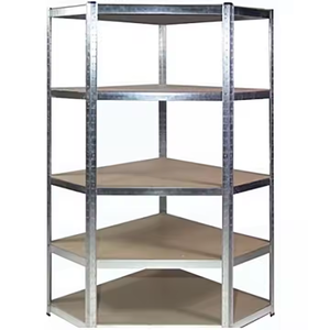 Étagère de rangement métallique réglable à 5 niveaux, étagère <span class=keywords><strong>d</strong></span>'<span class=keywords><strong>angle</strong></span> en acier personnalisable pour <span class=keywords><strong>atelier</strong></span> avec protection contre la corrosion - Product Image 1