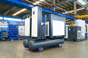 15/22/30/45 300-500L 16 Bar Stationary 4-IN1 Combined <b>Screw</b> Air Compressor Dryer AC Lubricated Motor <b>Pump</b> Core Air Cooled Low - Product Image 2