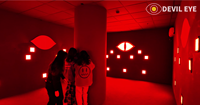 Jeu interactif de mauvais œil de LED de vente chaude pour l'expérience active de parc d'attractions d'intérieur dans le centre commercial ou le trampoline