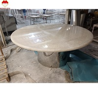 Table en pierre d'onyx blanche comme neige au design moderne table ronde de luxe personnalisée en onyx naturel bon prix