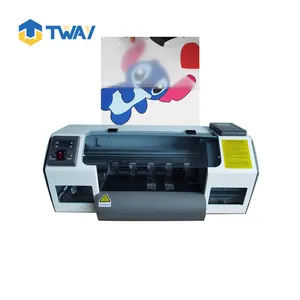 Free tech transfer panas ke kain, Cetak kaus 30cm dual xp600 langsung ke film printer dtf dengan pengering