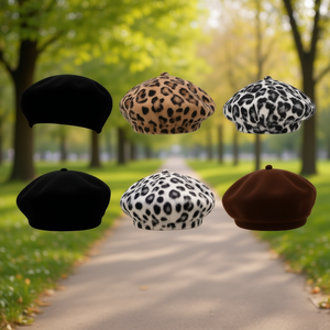 Boina de terciopelo 100% acrílico unisex, a la moda, informal, para primavera y otoño, talla adulta 56-58 cm - Product Image 2