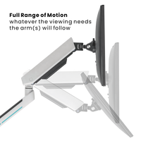 LDT54-C012L 17-32 inci 9kg Penyangga Monitor Gaming dengan Lampu RGB dan Per Mekanis, Dudukan Monitor Komputer Terbaik untuk Meja