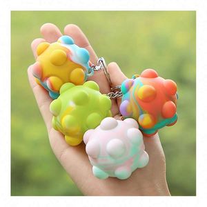 Educational Alphabet Keyboard Fidget Keychain Toy for Kids Learning English <b>Letters</b> Stress Relief Clicking Sound Lightweight - Product Image 1