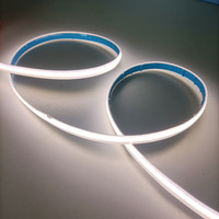 Bande lumineuse cob flexible à rabat, ip 65, 50 m, 230v, 3000k, 14 w/m, 9mm, 10m/rouleau, sans points, 240v, cri 90
