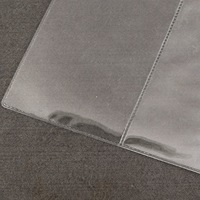Sacs de rangement en PVC transparent avec bouton, étiquette suspendue, sac d'affichage en plastique