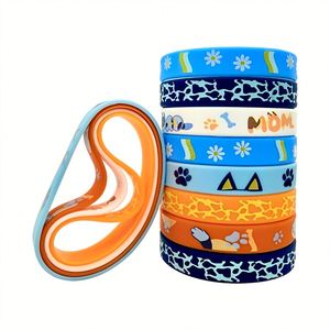 Brand OEM China Made Environmental Friendly Silicone Wristband, Cute Puppy Pattern Cartoon Printed Rubber Bracelet for Kids and - Product Image 4