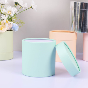 Confezione regalo artigianale con stampo per artigianato e <span class=keywords><strong>regali</strong></span>, scatola di fiori di carta ecologica a tubo tondo di lusso - Product Image 5