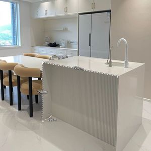 Table de salle à manger <span class=keywords><strong>en</strong></span> pierre frittée, style îlot, intégrée, luxe léger, multifonctionnelle pour la maison, table de cuisson, comptoir de bar et de <span class=keywords><strong>cuisine</strong></span> - Product Image 2
