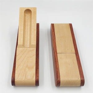 علبة قلم قلاب خشبية مخصصة-مفردة قابلة للطي مع تصميم خشب مختلط للهدايا الترويجية - Product Image 4