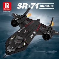 BARU Reobrix 33041 SR-71 Blackbird Fighter Jet Model Blok Kit MOC Puzzle Perakitan Mainan Blok Bangunan untuk Anak-anak Hadiah Natal